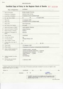 1.1 Bryan Joseph THOMAS Death Certificate
